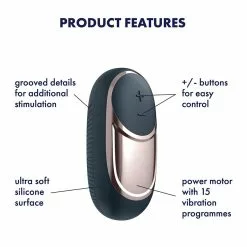 Satisfyer - Dark Desire Lay-On Vibrator -Clitoris Vibrators Verkoop satisfyer dark desire lay on vibrator features