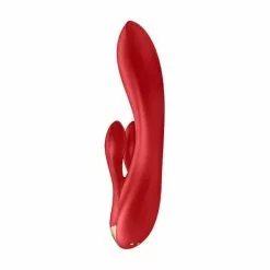 Satisfyer Double Flex Rabbit Vibrator - Rood -Clitoris Vibrators Verkoop satisfyer double flex rabbit vibrator rood achterkant