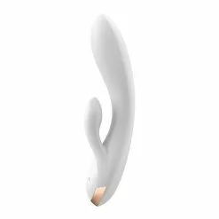 Satisfyer Double Flex Rabbit Vibrator - Wit -Clitoris Vibrators Verkoop satisfyer double flex rabbit vibrator wit zijkant