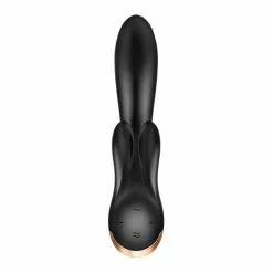 Satisfyer Double Flex Rabbit Vibrator - Zwart 13 Satisfyer Double Flex Rabbit Vibrator - Zwart -Clitoris Vibrators Verkoop satisfyer double flex rabbit vibrator zwart voorkant