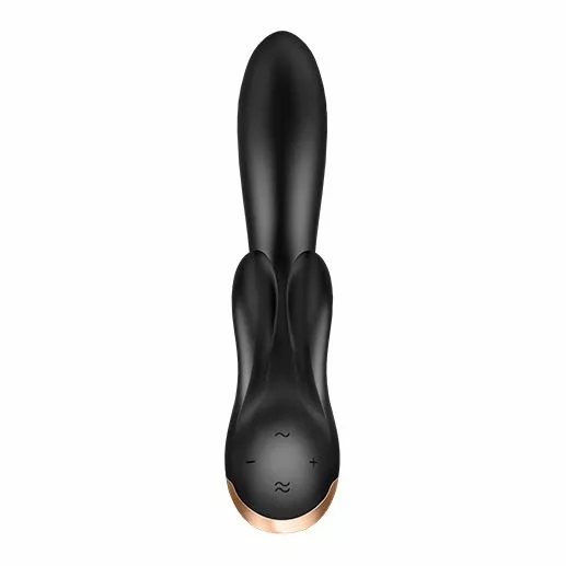Satisfyer Double Flex Rabbit Vibrator - Zwart 7 Satisfyer Double Flex Rabbit Vibrator - Zwart - Afbeelding 5