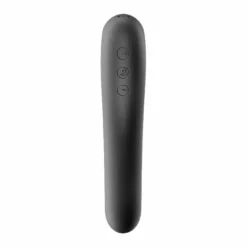 Satisfyer Dual Kiss Luchtdruk Vibrator - Zwart -Clitoris Vibrators Verkoop satisfyer dual kiss vibrator zwart achterkant