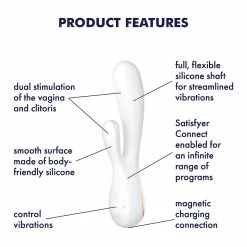 Satisfyer Monoflex - Wit -Clitoris Vibrators Verkoop satisfyer monoflex wit features