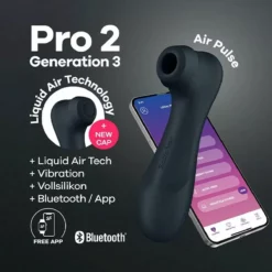 Satisfyer Pro 2 Generation 3 (Met App Control) - Donkergrijs -Clitoris Vibrators Verkoop satisfyer pro 2 luchtdruk vibrator met app control donkergrijs 6