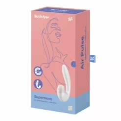 Satisfyer Supernova Luchtdruk Vibrator - Wit -Clitoris Vibrators Verkoop satisfyer supernova luchtdruk vibrator wit verpakking