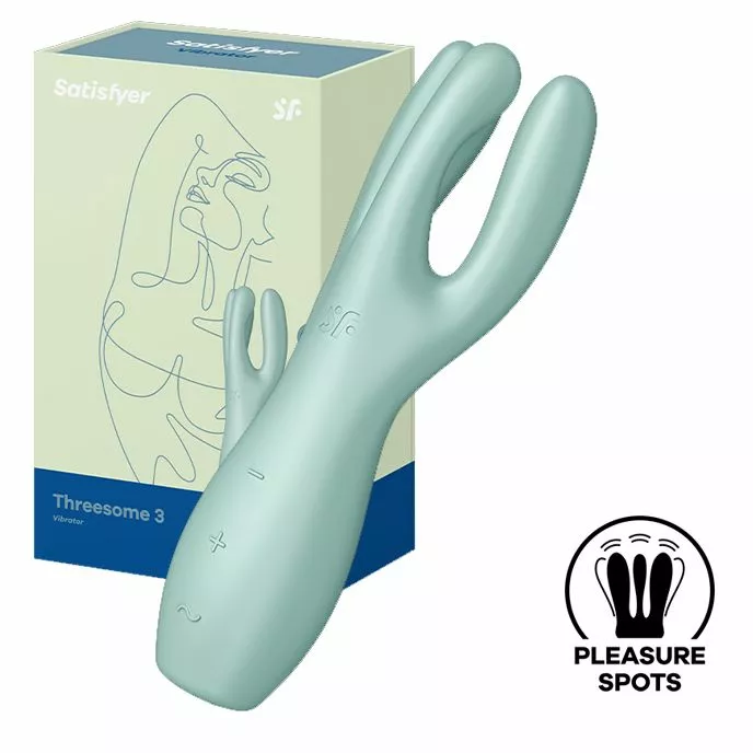 Satisfyer Threesome 3 Multi Vibrator - Groen 3 Satisfyer Threesome 3 Multi Vibrator - Groen