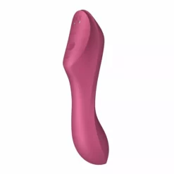 Satisfyer Curvy Trinity 3 Luchtdruk Vibrator - Rood -Clitoris Vibrators Verkoop satisfyer trinity 3 luchtdruk vibrator rood zijkant rechts