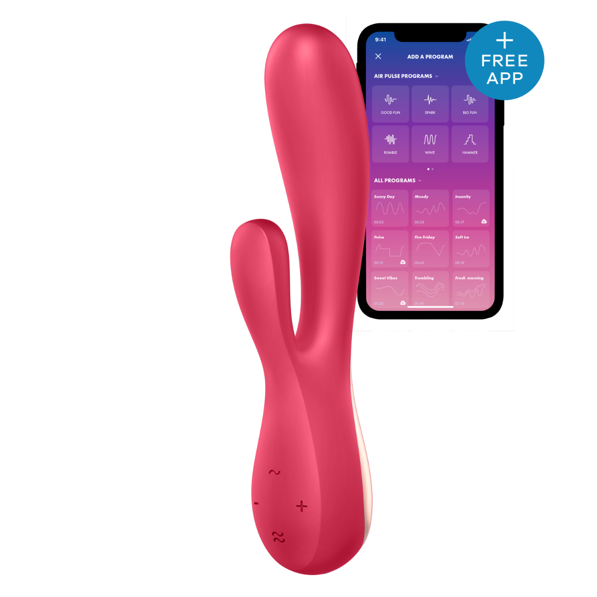 Satisfyer Vibrator Monoflex - Rood 3 Satisfyer Vibrator Monoflex - Rood