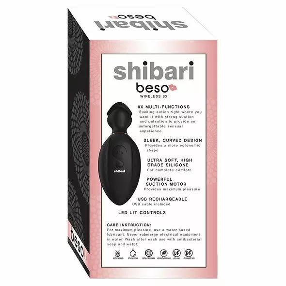 Shibari Zwarte Zuigende Clitoris Vibrator Beso 4 Shibari Zwarte Zuigende Clitoris Vibrator Beso - Afbeelding 2