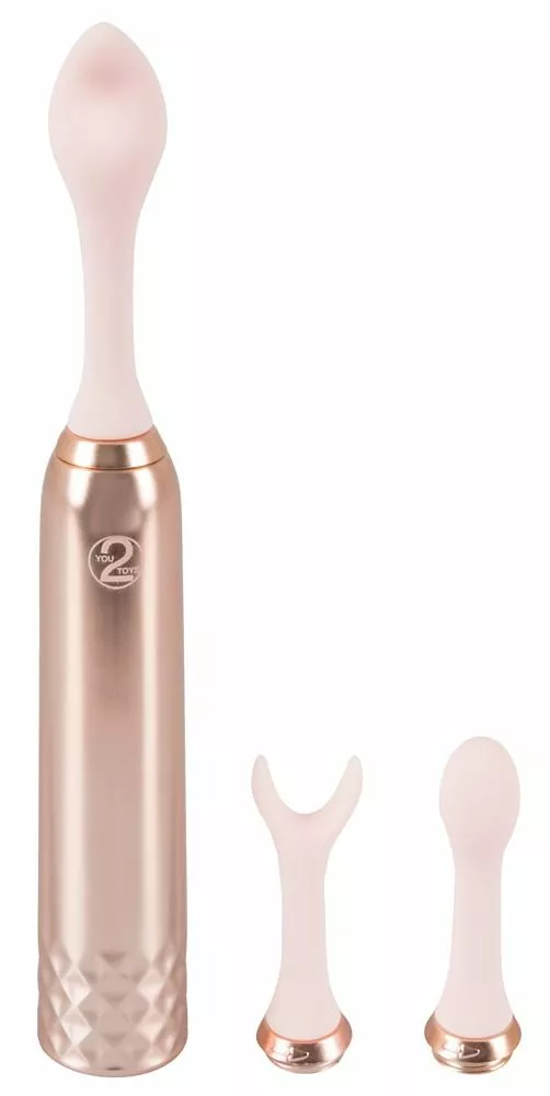 You2Toys Stimulator Met 3 Opzetstukken - Roze 3 You2Toys Stimulator Met 3 Opzetstukken - Roze