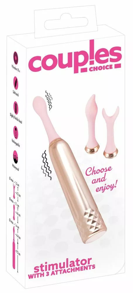 You2Toys Stimulator Met 3 Opzetstukken - Roze 12 You2Toys Stimulator Met 3 Opzetstukken - Roze - Afbeelding 10