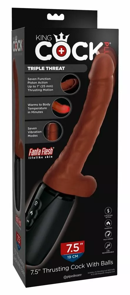 King Cock Stotende Realistische Dildo Met Balzak - Bruin 8 King Cock Stotende Realistische Dildo Met Balzak - Bruin - Afbeelding 6