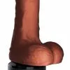 King Cock Stotende Realistische Dildo Met Balzak - Bruin -Clitoris Vibrators Verkoop stotende realistische dildo met balzak bruin zij