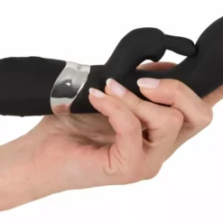 Sweet Smile Blacky Rabbit Vibrator - Zwart 16 Sweet Smile Blacky Rabbit Vibrator - Zwart -Clitoris Vibrators Verkoop sweet smile blacky rabbit vibrator zwart hand
