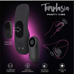 Blush Temptasia Draagbare Panty Vibe - Zwart -Clitoris Vibrators Verkoop temptasia draagbare panty vibe 7