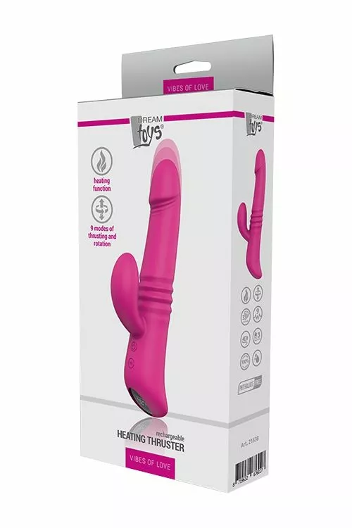 Dreamtoys Verwarmende En Stotende Rabbit Vibrator - Roze 4 Dreamtoys Verwarmende En Stotende Rabbit Vibrator - Roze - Afbeelding 2