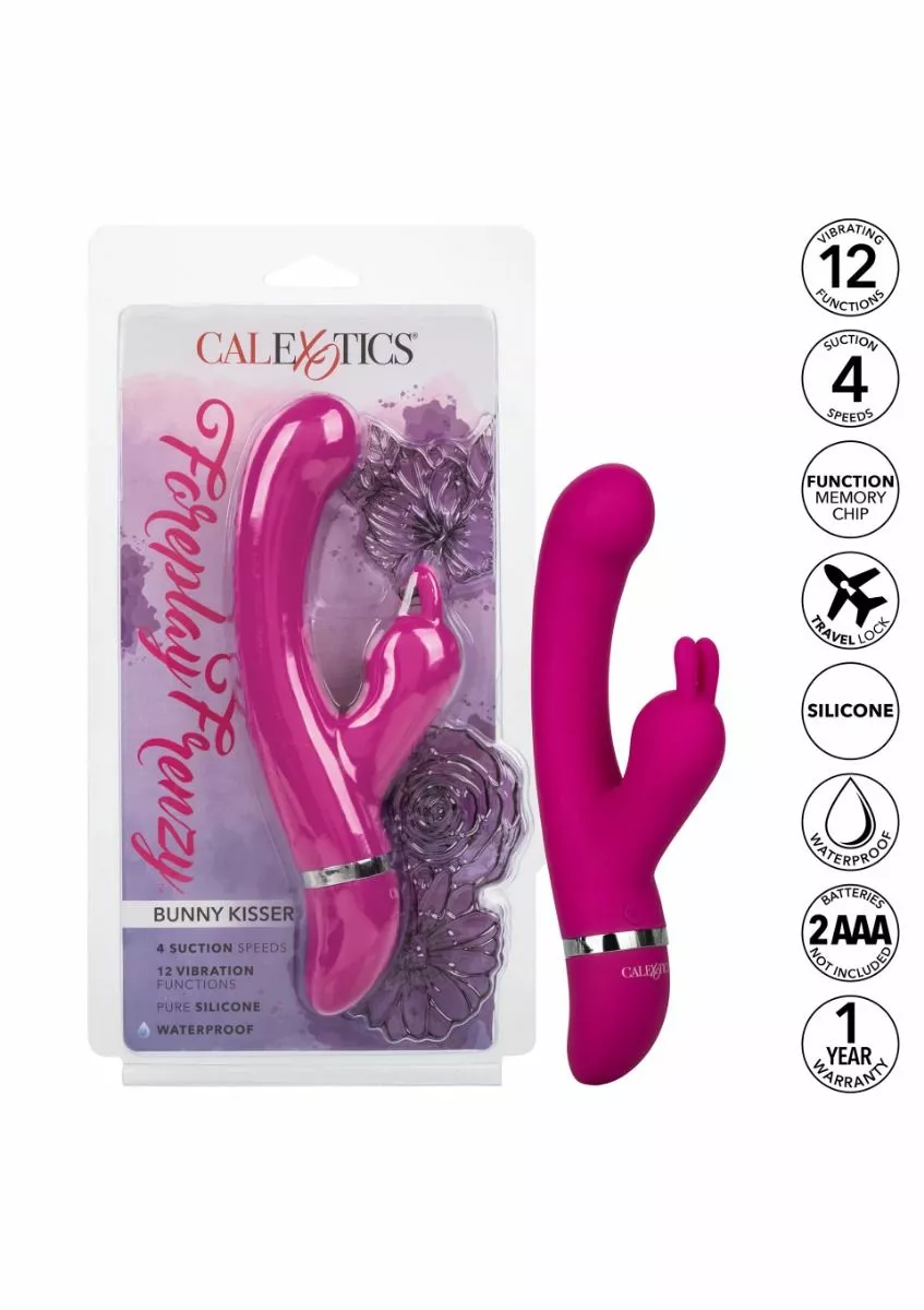 California Exotic Vibrator Foreplay Frenzy Bunny Kisser - Roze 4 California Exotic Vibrator Foreplay Frenzy Bunny Kisser - Roze - Afbeelding 2