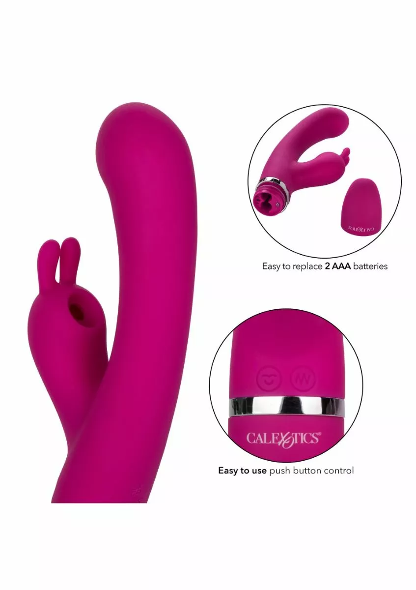 California Exotic Vibrator Foreplay Frenzy Bunny Kisser - Roze 5 California Exotic Vibrator Foreplay Frenzy Bunny Kisser - Roze - Afbeelding 3