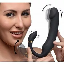 XR Brands Vibrator Met Clit Stimulator Pleasure - Zwart 10 XR Brands Vibrator Met Clit Stimulator Pleasure - Zwart -Clitoris Vibrators Verkoop vibrator met clit stimulator pleasure zwart voor