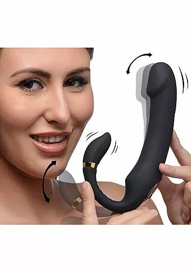 XR Brands Vibrator Met Clit Stimulator Pleasure - Zwart 6 XR Brands Vibrator Met Clit Stimulator Pleasure - Zwart - Afbeelding 4