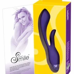 Sweet Smile Vibrator Met Clitoris Stimulatie - Paars -Clitoris Vibrators Verkoop vibrator met clitoris stimulatie paars open