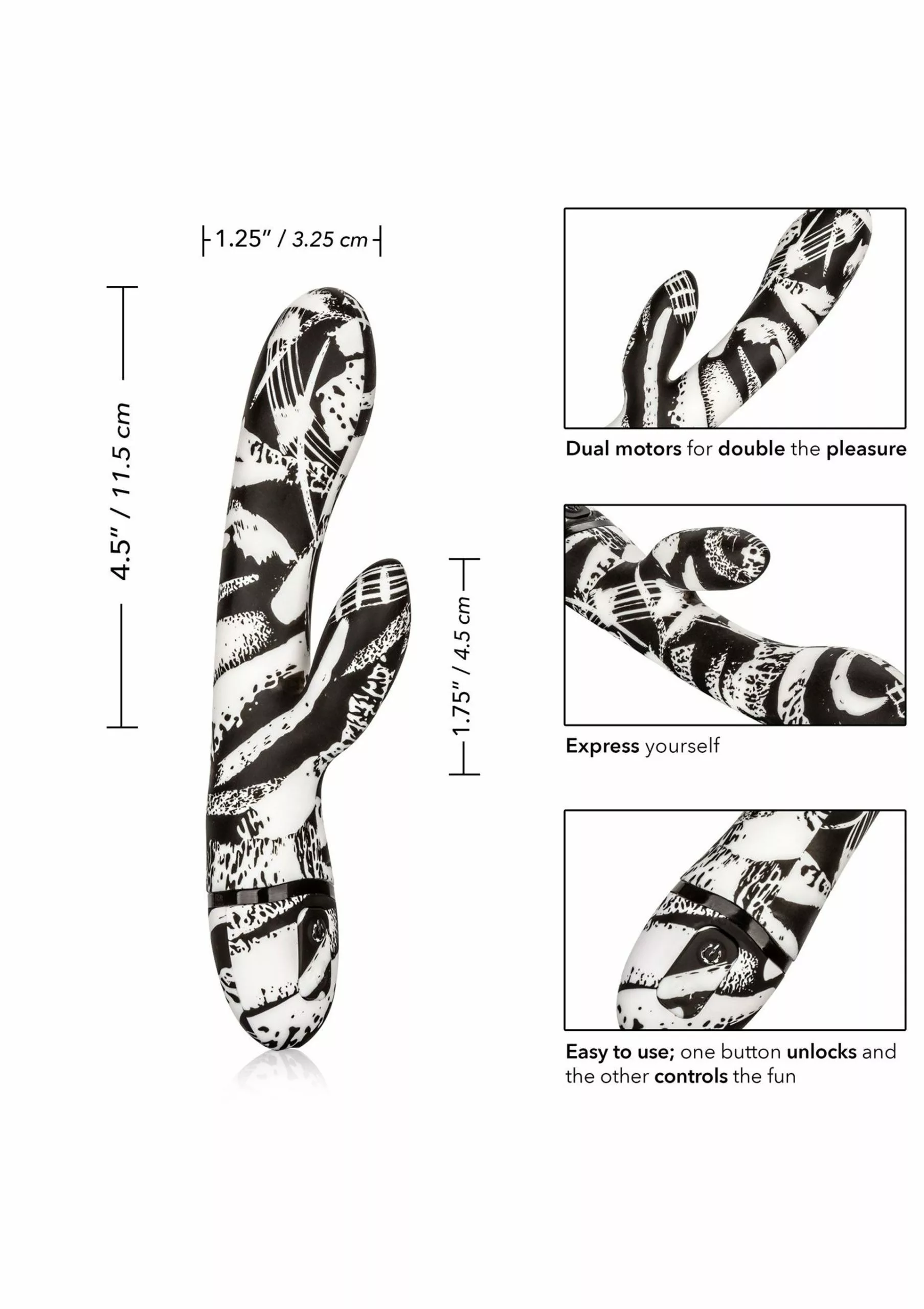 California Exotic Vibrator Met Clitoris Stimulator Hype Dual Wand 4 California Exotic Vibrator Met Clitoris Stimulator Hype Dual Wand - Afbeelding 2