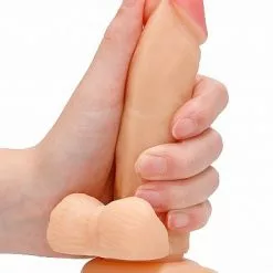 RealRock Vibrator Realistisch Met Afstandsbediening - 15 Cm -Clitoris Vibrators Verkoop vibrerende realistische dildo met balzak in hand