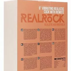 RealRock Vibrator Realistisch Met Afstandsbediening - 15 Cm -Clitoris Vibrators Verkoop vibrerende realistische dildo met balzak verpakking achterzijde