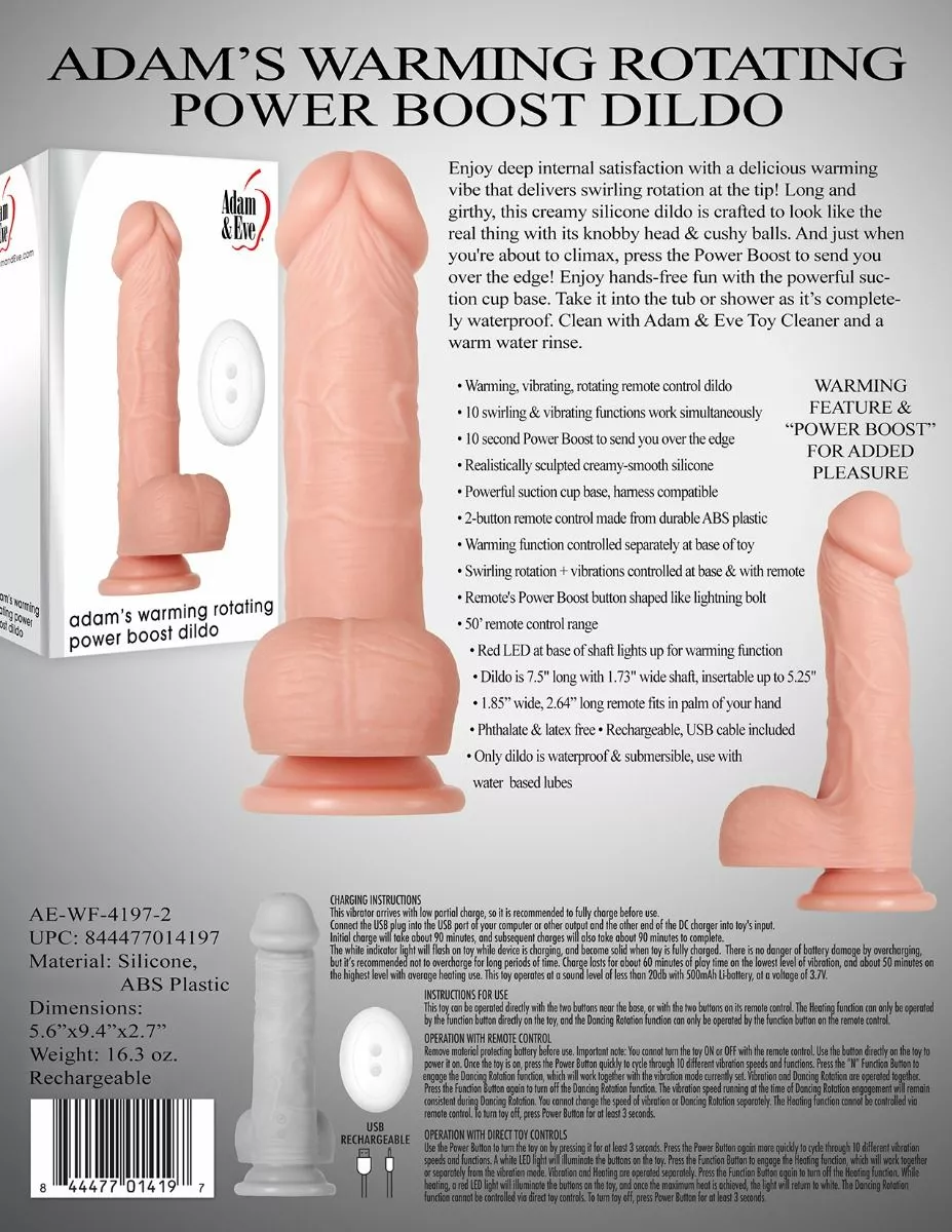 Adam & Eve Realistische Vibrator Adam's Warming Rotating 6 Adam & Eve Realistische Vibrator Adam's Warming Rotating - Afbeelding 4