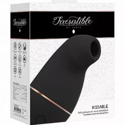Shots Irresistible Irresistible Zuigende Vibrator Kissable - Zwart -Clitoris Vibrators Verkoop zuigende vibrator kissable zwart verpakt