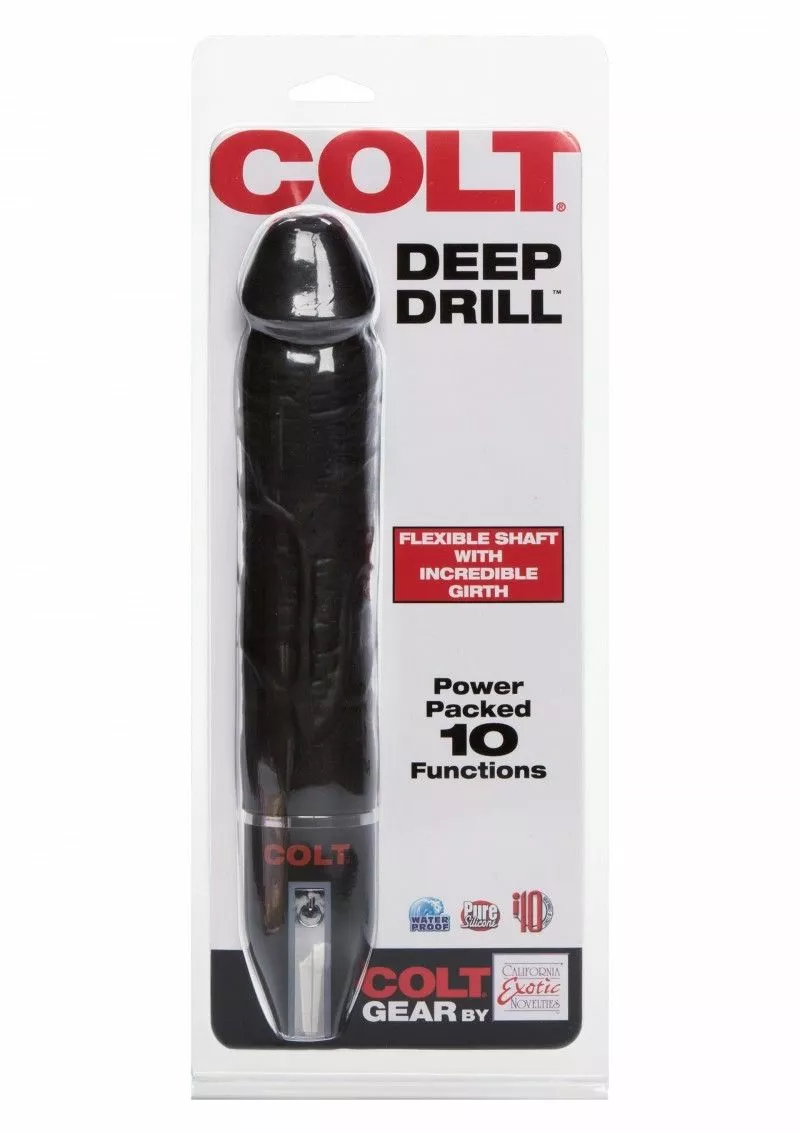 Zwarte Vibrerende Dildo - Colt Deep Drill 4 Zwarte Vibrerende Dildo - Colt Deep Drill - Afbeelding 2