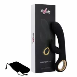 Toyz4lovers Zwarte Rabbit Vibrator Verwarmend -Clitoris Vibrators Verkoop zwarte rabbit vibrator verwarmend naast doos